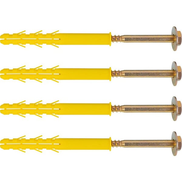 ING FIXATION - Sachet de 4 Chevilles chauffe-eau ING Fixations - Parpaing ou brique creuse - Longueur 130mm - ø14 - large