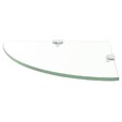 VIDAXL - vidaXL Étagère de coin avec supports chromés Verre Transparent 35 x 35 cm - vignette