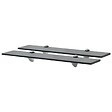 VIDAXL - vidaXL 2x Etagères Murales Etagères Flottantes Etagères Suspendues Salon Chambre à Coucher Salle de Bain Intérieur Maison Verre 60x10 cm 8 mm - vignette