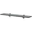 VIDAXL - vidaXL 2x Etagères Murales Etagères Flottantes Etagères Suspendues Salon Chambre à Coucher Salle de Bain Intérieur Maison Verre 60x10 cm 8 mm - vignette