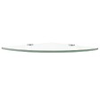 VIDAXL - vidaXL 2x Etagères d'Angle et Supports Chromés Etagère Murale Cuisine Salle de Bains Salon Maison Intérieur Verre Transparent 25x25 cm - vignette
