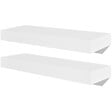 VIDAXL - vidaXL 2 Etagères murales suspendues MDF Blanc Stockage rangement DVD/Livres - vignette