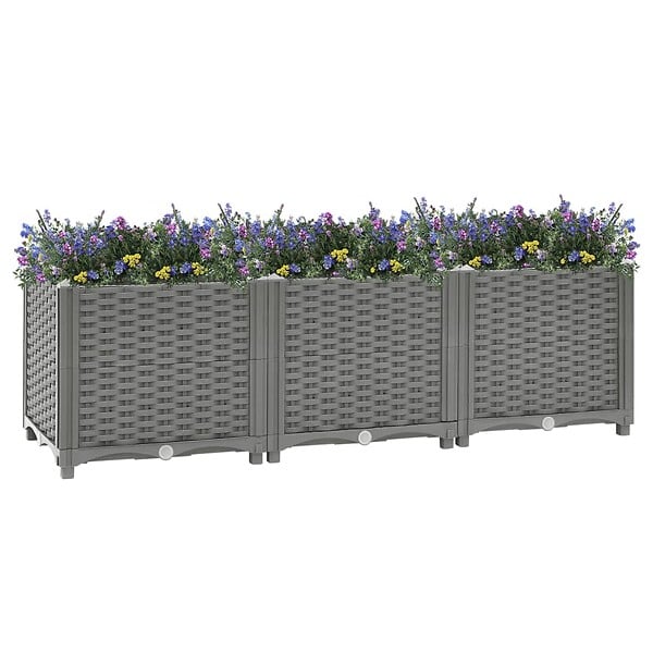 VIDAXL - vidaXL Lit surélevé 120x40x38 cm Polypropylène - large