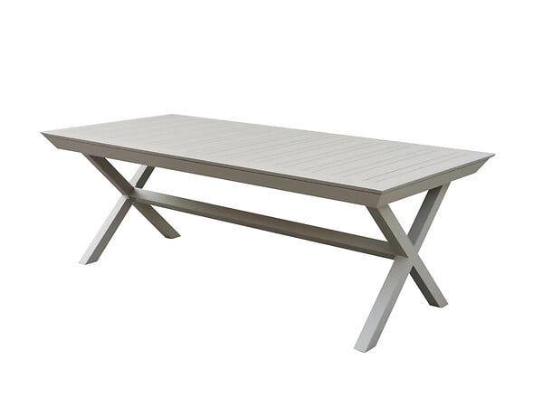 MODE DE VIE - Table de jardin extensible Denver - Aluminium - Taupe - 12 personnes - large