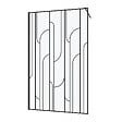 AURLANE - Paroi de douche à l'italienne 120x195cm Sérigraphie Art Déco Arrondie - Noir Mat - GATSBY - vignette