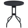 VIDAXL - vidaXL Table de jardin Noir 80 cm Acier et verre - vignette