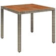 VIDAXL - vidaXL Table de jardin dessus en bois Gris 90x90x75 cm Résine tressée - vignette