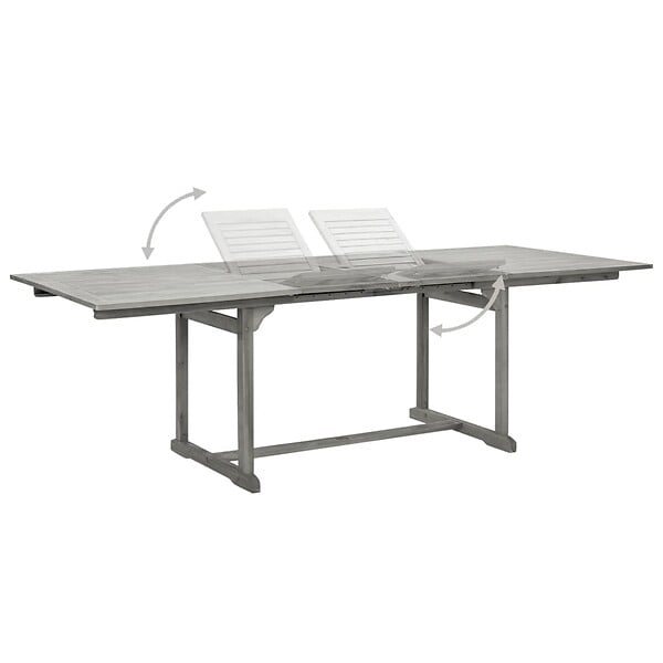 VIDAXL - vidaXL Table à dîner de jardin (160-240)x100x75cm Bois d'acacia massif - large