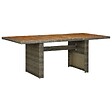 VIDAXL - vidaXL Table de jardin Marron Résine tressée et bois d'acacia massif - vignette
