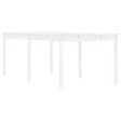 VIDAXL - vidaXL Table de jardin blanc 203,5x100x76 cm bois massif de pin - vignette