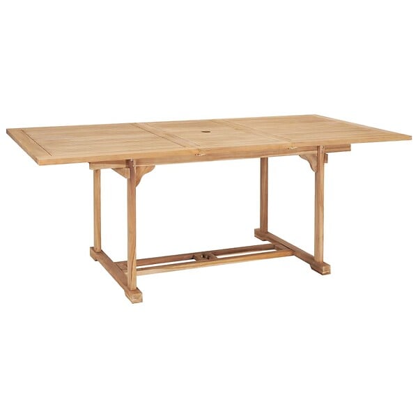 VIDAXL - vidaXL Table de jardin extensible 150-200x100x75 cm Teck solide - large