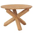 VIDAXL - vidaXL Table à dîner de jardin Ø110x75 cm Bois de teck massif - vignette