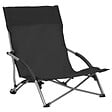 VIDAXL - vidaXL Chaises de plage pliables lot de 2 Noir Tissu - vignette