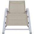 VIDAXL - vidaXL Chaises longues lot de 2 avec table Aluminium Crème - vignette