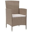 VIDAXL - vidaXL Chaises de jardin avec coussins lot de 4 Résine tressée Beige - vignette