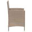 VIDAXL - vidaXL Chaises de jardin avec coussins lot de 4 Résine tressée Beige - vignette