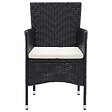 VIDAXL - vidaXL Chaises à manger de jardin lot de 4 Résine tressée Noir - vignette