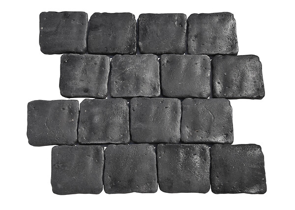 W.HAIRIE - Pave xviii 15x16.5 cm ton noir cire - large