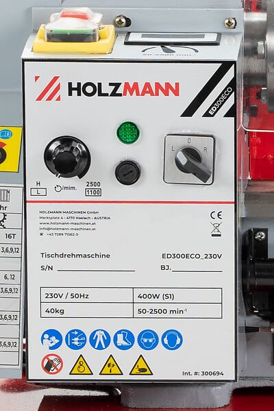 HOLZMANN - Tour à  métaux - 400W - 230V 50Hz - large