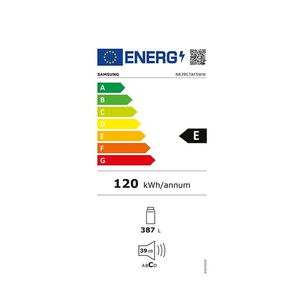 SAMSUNG - réfrigérateur 1 porte 59.5cm 387l - RR39C7AF5WW - large