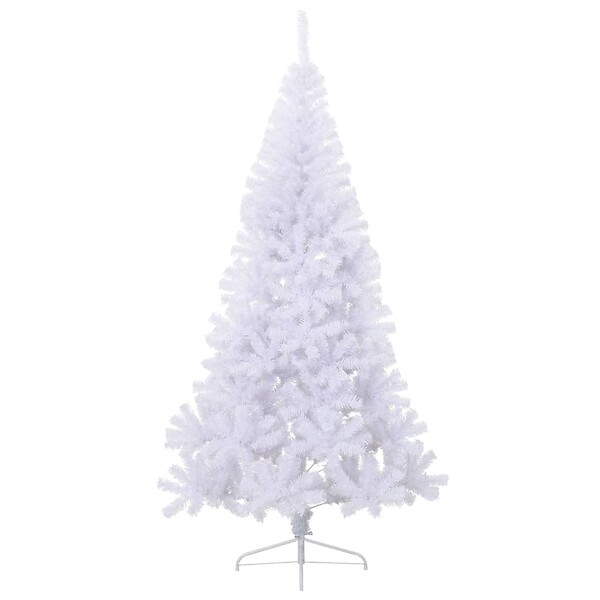 VIDAXL - vidaXL Sapin de Noël artificiel moitié avec support blanc 240 cm PVC - large