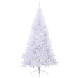 VIDAXL - vidaXL Sapin de Noël artificiel moitié avec support blanc 240 cm PVC - vignette