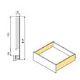 EMUCA - Tiroir extérieur Vertex avec réglages 3D hauteur 131mm, 40kg, profondeur 550mm, Acier, Peint en blanc - vignette