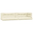 VIDAXL - vidaXL Coussins de palette lot de 5 crème tissu - vignette