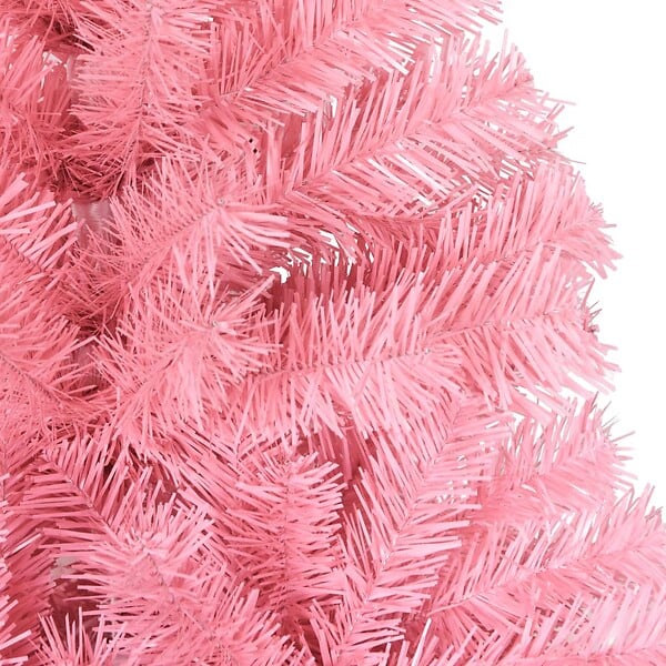 VIDAXL - vidaXL Sapin de Noël artificiel avec support rose 120 cm PVC - large
