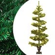 VIDAXL - vidaXL Arbre de Noël hélicoïdal pré-éclairé avec pot vert 120 cm PVC - vignette