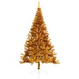 VIDAXL - vidaXL Demi sapin de Noël artificiel avec support doré 240 cm PET - vignette