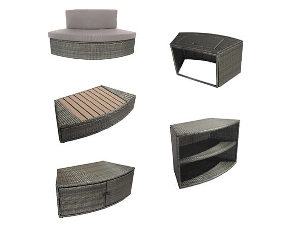 NETSPA - Mobilier 5 modules pour spa portable semi-rigide Vita - Netspa - large