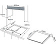 AMICA - table de cuisson gaz 60cm 3 feux noir - ag3631n - vignette