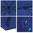 OUTSUNNY - Parasol en métal rond polyester 180g/m² manivelle inclinable Ø 2,95 x 2,5 m bleu - vignette