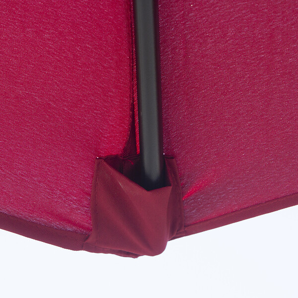 OUTSUNNY - Parasol en métal rond polyester 180g/m² manivelle inclinable Ø 2,95 x 2,5 m bordeaux - large