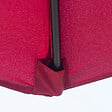 OUTSUNNY - Parasol en métal rond polyester 180g/m² manivelle inclinable Ø 2,95 x 2,5 m bordeaux - vignette