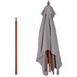 OUTSUNNY - Parasol rectangulaire inclinable bois polyester haute densité 2L x 1,5l x 2,3H m gris clair - vignette