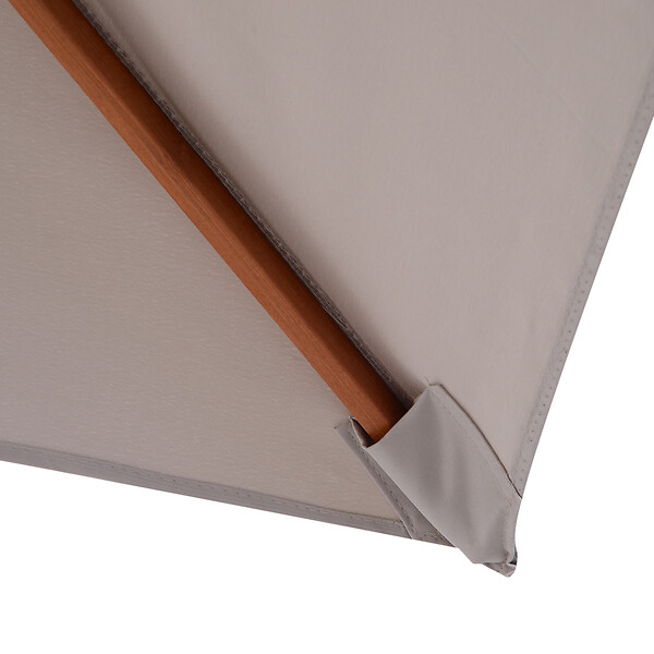 OUTSUNNY - Parasol rectangulaire inclinable bois polyester haute densité 2L x 1,5l x 2,3H m gris clair - large