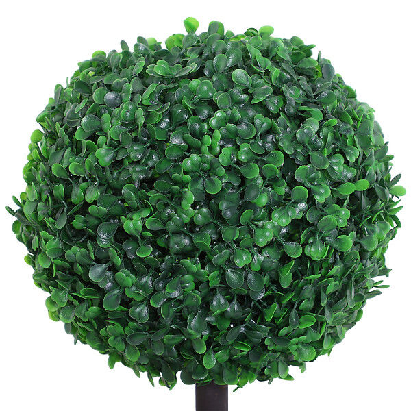 OUTSUNNY - Buis artificiel topiaire artificielle en forme de boules dim. à˜ 30 x 112H cm vert - large