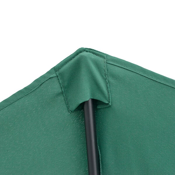 OUTSUNNY - Demi parasol - parasol de balcon 5 entretoises métal polyester 2,69L x 1,38l x 2,36H m vert - large