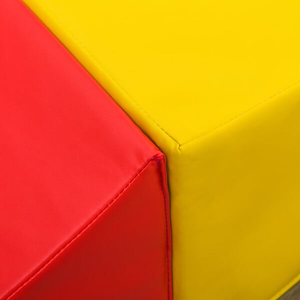 HOMCOM - 4 blocs de construction en mousse XL - modules de motricité - certifiés normes EN71-1-2-3 - mousse EPE revêtement PU bleu rouge jaune - large