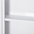 KLEANKIN - Armoire à pharmacie 2 étagères 3 niveaux dim. 30L x 12l x 60H cm logo croix transparent acier blanc - vignette