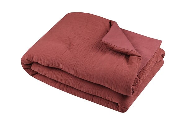 STOF - Coline plaid edredon 125x150 terracotta - large