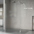 NOVELLINI - Volet mobile pour paroi de douche - Giada H Novellini - 195 x 37 cm - Transparent - Chromé - vignette