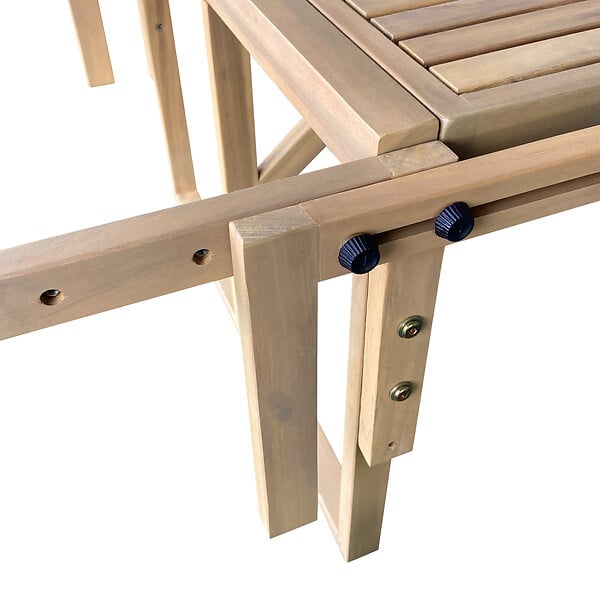 HAPPY GARDEN - Table de balcon rabattable en acacia SUMBA - large