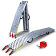VOUNOT - Rampe de chargement pliable Charge lourde antiderapant en acier galvanise 196cm - vignette