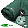 VOUNOT - Brise vue occultant en HDPE 230g/m² 1x20m avec attaches de fixation vert - vignette