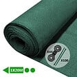 VOUNOT - Brise vue occultant en HDPE 90g/m² 1x20m avec attaches de fixation vert - vignette