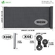 VOUNOT - Brise vue occultant en HDPE 90g/m² 1x20m avec attaches de fixation anthracite - vignette