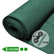 VOUNOT - Brise vue occultant en HDPE 150g/m² 1.5x20m avec attaches de fixation vert - vignette